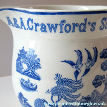 Load image into Gallery viewer, Vintage Crawfords Liqueur Scotch Whisky Jug with Willow Pattern
