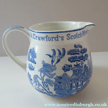 Load image into Gallery viewer, Vintage Crawfords Liqueur Scotch Whisky Jug with Willow Pattern

