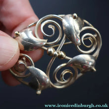 Load image into Gallery viewer, Vintage Danish 830 Silver Brooch with Scrolling Leaf Pattern. Reminiscent of Jensen Designs - Scandinavian Jewellery
