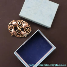 Load image into Gallery viewer, Vintage Danish 830 Silver Brooch with Scrolling Leaf Pattern. Reminiscent of Jensen Designs - Scandinavian Jewellery
