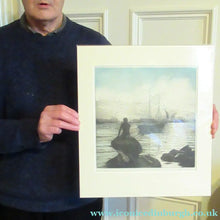 Load image into Gallery viewer, Kai Seligmann Colour Etching The Little Mermaid Langelinie
