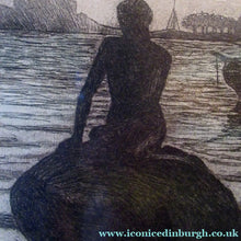 Load image into Gallery viewer, Kai Seligmann Colour Etching The Little Mermaid Langelinie
