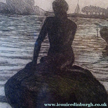 Load image into Gallery viewer, Kai Seligmann Colour Etching The Little Mermaid Langelinie
