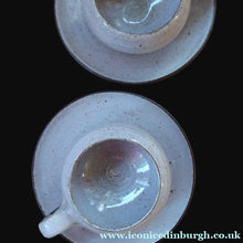 Load image into Gallery viewer, Vintage DANISH Ditlev Keramik. Pair of Miniature or Demi-Tasse Stoneware Coffee Cups; 1960s
