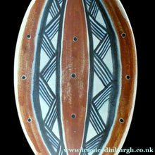Load image into Gallery viewer, Vintage Danish Pottery Shallow Dish by Michael Andersen. Attributed to Marianne Starck (Tribal Design)
