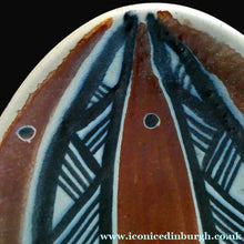 Load image into Gallery viewer, Vintage Danish Pottery Shallow Dish by Michael Andersen. Attributed to Marianne Starck (Tribal Design)

