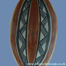 Load image into Gallery viewer, Vintage Danish Pottery Shallow Dish by Michael Andersen. Attributed to Marianne Starck (Tribal Design)
