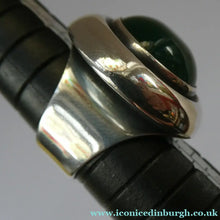 Load image into Gallery viewer, 1950s / 1960s Danish Silver and Green Agate Ring by Niels Erik From. Size M
