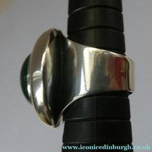 Load image into Gallery viewer, 1950s / 1960s Danish Silver and Green Agate Ring by Niels Erik From. Size M
