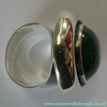 Load image into Gallery viewer, 1950s / 1960s Danish Silver and Green Agate Ring by Niels Erik From. Size M
