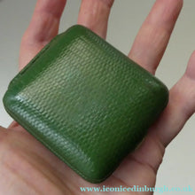 Load image into Gallery viewer, Vintage Early 1960s GREEN Leather German EUROPA Travelling Alarm Clock
