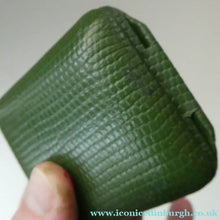 Load image into Gallery viewer, Vintage Early 1960s GREEN Leather German EUROPA Travelling Alarm Clock
