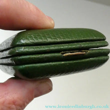 Load image into Gallery viewer, Vintage Early 1960s GREEN Leather German EUROPA Travelling Alarm Clock
