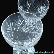 Load image into Gallery viewer, Vintage EDINBURGH CRYSTAL 1950s Claret Glass with stylish Lochiel Pattern. Etched mark to base
