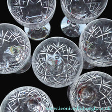 Load image into Gallery viewer, Vintage EDINBURGH CRYSTAL 1950s Claret Glass with stylish Lochiel Pattern. Etched mark to base
