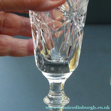 Load image into Gallery viewer, Vintage Edinburgh Crystal CHAMPAGNE FLUTES. STAR OF EDINBURGH Pattern. Set of Six; 6 1/4 inches
