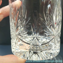 Load image into Gallery viewer, Vintage Edinburgh Crystal Pair of Large Old Fashioned STAR OF EDINBURGH Tumblers. Height: 3 1/4 inche
