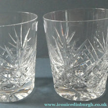 Load image into Gallery viewer, Vintage Edinburgh Crystal Pair of Large Old Fashioned Tumblers. Height: 3 1/2 inches
