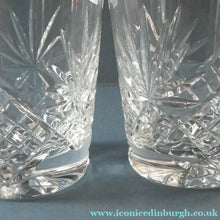 Load image into Gallery viewer, Vintage Edinburgh Crystal Pair of Large Old Fashioned Tumblers. Height: 3 1/2 inches
