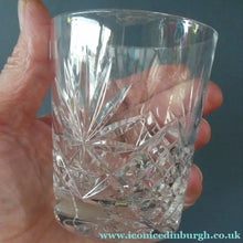 Load image into Gallery viewer, Vintage Edinburgh Crystal Pair of Large Old Fashioned Tumblers. Height: 3 1/2 inches
