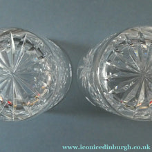 Load image into Gallery viewer, Vintage Edinburgh Crystal Pair of Large Old Fashioned Tumblers. Height: 3 1/2 inches
