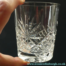 Load image into Gallery viewer, Vintage Edinburgh Crystal Pair of Large Old Fashioned Tumblers. Height: 3 1/2 inches
