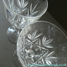 Load image into Gallery viewer, Vintage Edinburgh Crystal Tall White Wine Glasses. Set of Six. 5 3/4 inches
