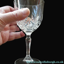Load image into Gallery viewer, Vintage Edinburgh Crystal Tall White Wine Glasses. Set of Six. 5 3/4 inches
