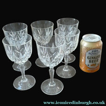 Load image into Gallery viewer, Vintage Edinburgh Crystal Tall White Wine Glasses. Set of Six. 5 3/4 inches

