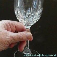 Load image into Gallery viewer, Vintage Edinburgh Crystal Tall White Wine Glasses. Set of Six. 5 3/4 inches
