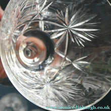 Load image into Gallery viewer, Vintage Edinburgh Crystal White Wine Glasses. STAR OF EDINBURGH Pattern. Set of Four: 6 inches 
