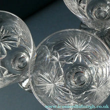 Load image into Gallery viewer, Vintage Edinburgh Crystal White Wine Glasses. STAR OF EDINBURGH Pattern. Set of Four: 6 inches
