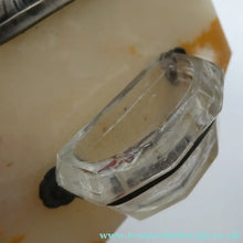 Load image into Gallery viewer, Vintage French 1930s Miniature Holy Water Font with Silver Plaque

