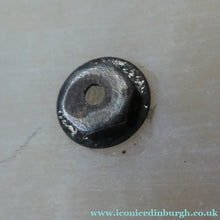 Load image into Gallery viewer, Vintage French 1930s Miniature Holy Water Font with Silver Plaque
