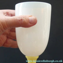 Load image into Gallery viewer, Vintage French Art Glass. SEVRES Cristalleries White &amp; Yellow Opaline  Goblet
