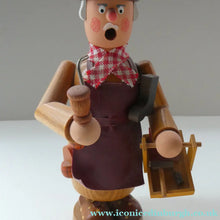 Load image into Gallery viewer, Vintage German Erzgebirge Wooden Handmade Incense Smoker by Frank Beyer: A SHOEMAKER or COBBLER
