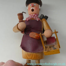 Load image into Gallery viewer, Vintage German Erzgebirge Wooden Handmade Incense Smoker by Frank Beyer: A SHOEMAKER or COBBLER
