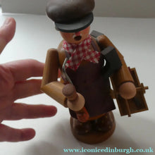 Load image into Gallery viewer, Vintage German Erzgebirge Wooden Handmade Incense Smoker by Frank Beyer: A SHOEMAKER or COBBLER
