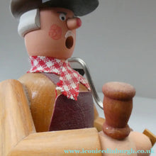 Load image into Gallery viewer, Vintage German Erzgebirge Wooden Handmade Incense Smoker by Frank Beyer: A SHOEMAKER or COBBLER
