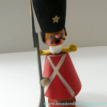 Load image into Gallery viewer, Vintage German Erzgebirge Wooden Handmade Incense Smoker: GUARDSMAN or SOLDIER
