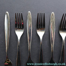 Load image into Gallery viewer, Vintage GERMAN Marke Tischfein 12 Settings Crominal Cutlery Set. Total 68 pieces in metal case
