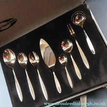 Load image into Gallery viewer, Vintage GERMAN Marke Tischfein 12 Settings Crominal Cutlery Set. Total 68 pieces in metal case
