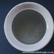 Load image into Gallery viewer, Vintage Grimwades Style White Hooped Household Jar or Canister. COFFEE (black letters)
