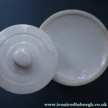 Load image into Gallery viewer, Vintage Grimwades Style White Hooped Household Jar or Canister. COFFEE (black letters)
