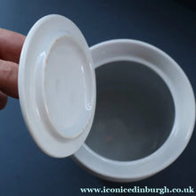 Load image into Gallery viewer, Vintage Grimwades Style White Hooped Household Jar or Canister. LENTILS (black letters)
