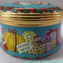 Load image into Gallery viewer, Vintage Halcyon Days Enamels Christmas Box 1995. Bundle of Christmas Presents. Excellent Condition
