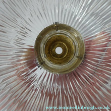 Load image into Gallery viewer, Holophane Style Ribbed Glass Hanging Shade with Brass Hanging Fitment
