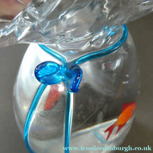 Load image into Gallery viewer, Vintage Italian Murano Glass GOLDFISH IN A BAG Model. Signed Oscar Zanetti
