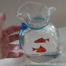 Load image into Gallery viewer, Vintage Italian Murano Glass GOLDFISH IN A BAG Model. Signed Oscar Zanetti
