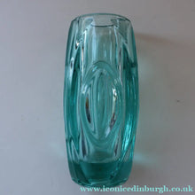 Load image into Gallery viewer, Vintage LENS or BULLET Vase (No. 914). Geometric Czech Art Glass by Rosice Glassworks, Sklo
